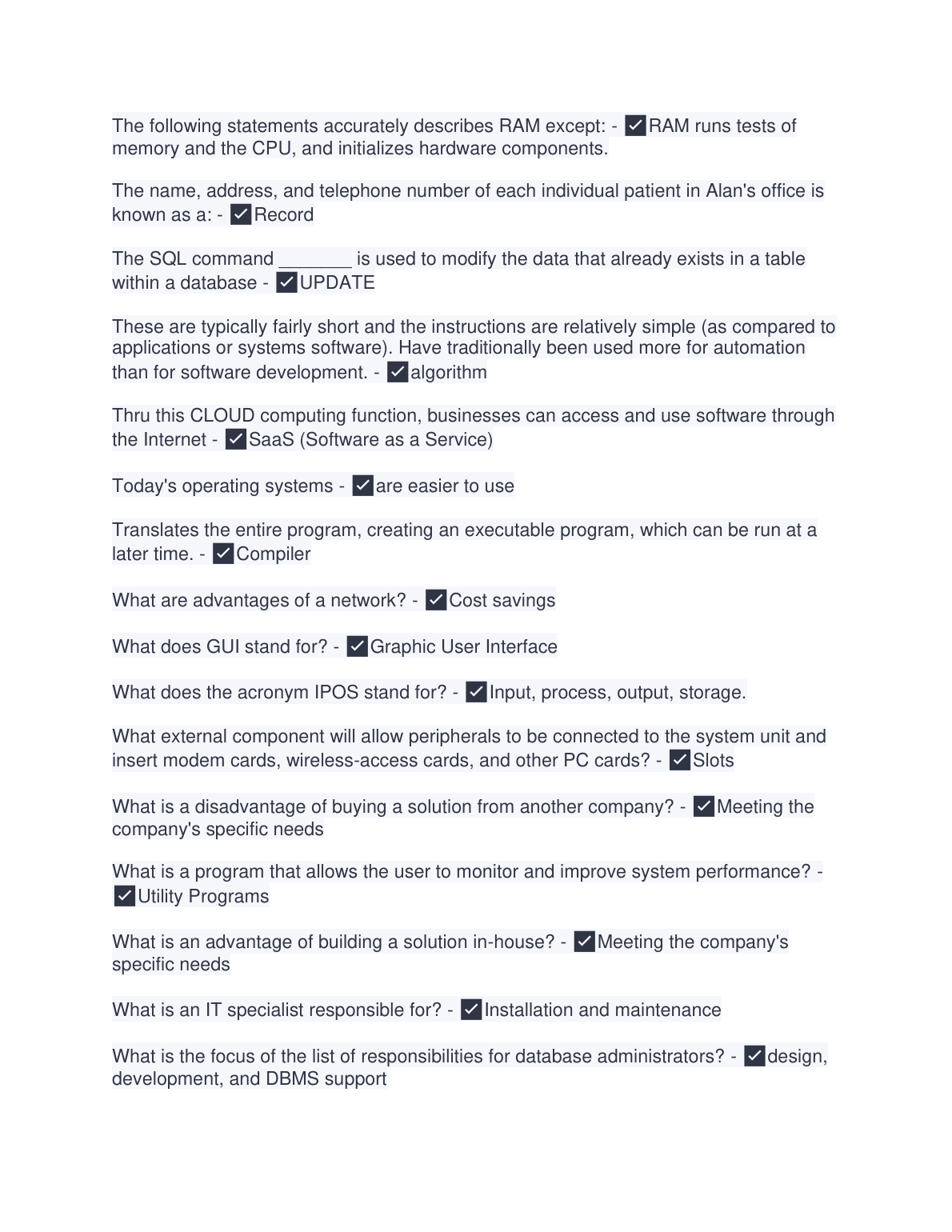 WGU C182 Practice Exam B Answers IT Fundamentals 2023 IMG-1