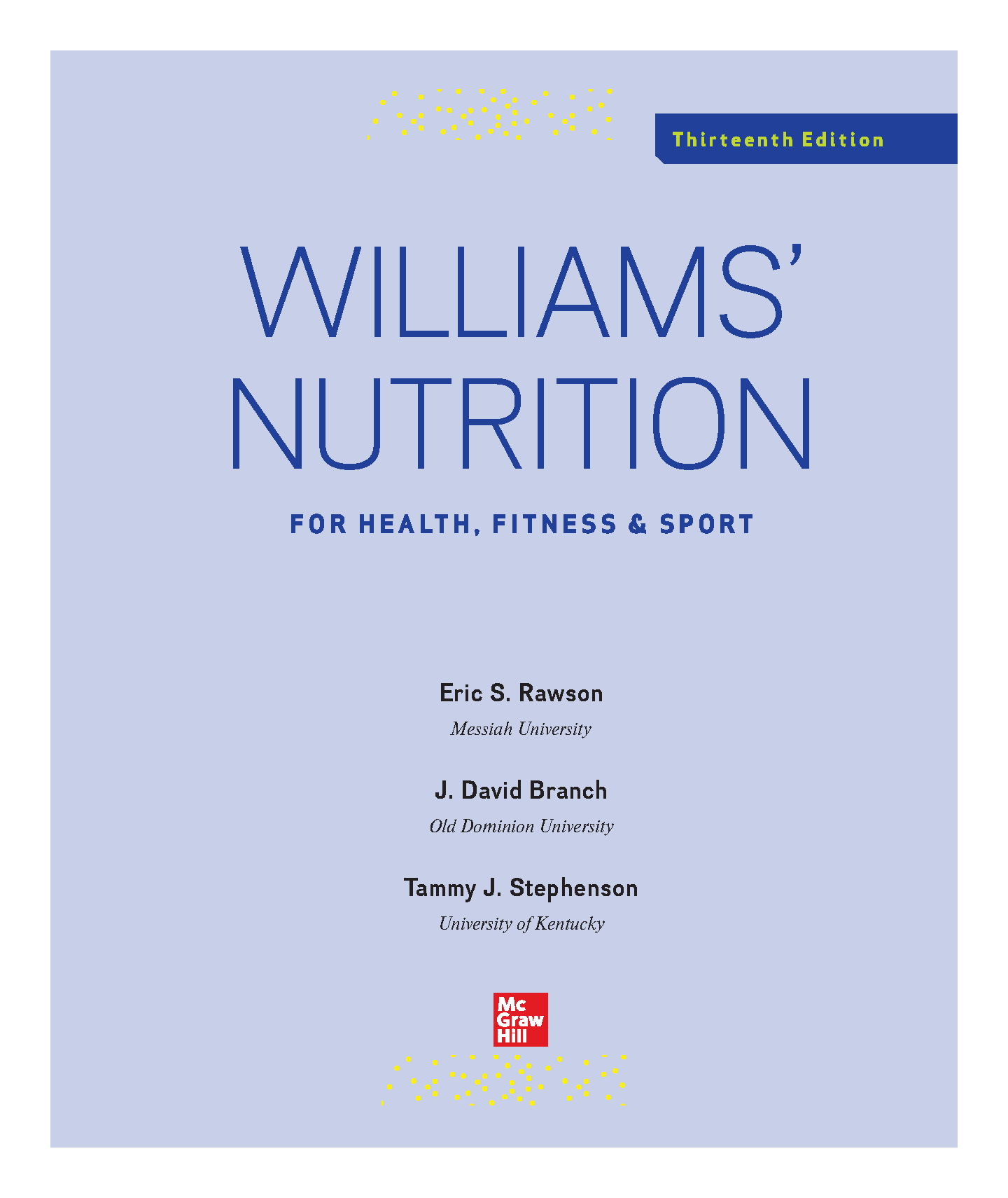 Williams Nutrition Test Bank 13e 2026/27