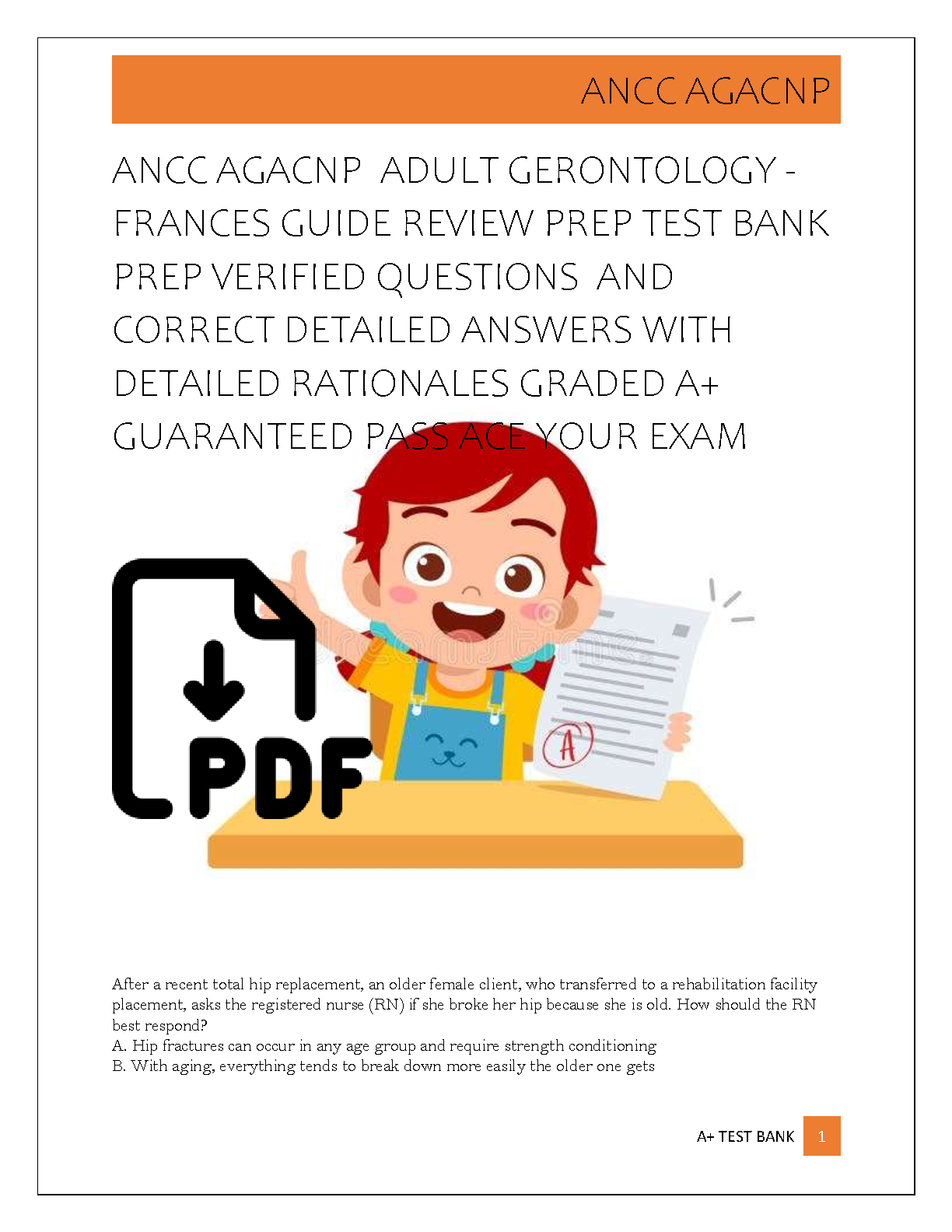 ANCC AGACNP Test Bank 2026/27 with Detailed Rationales