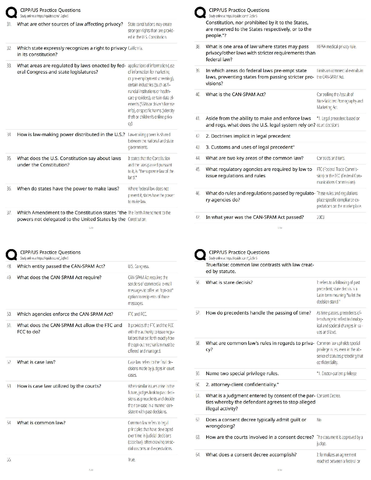 CIPP/US Exam Prep 2026 2027 Practice Qs and Answers Guide