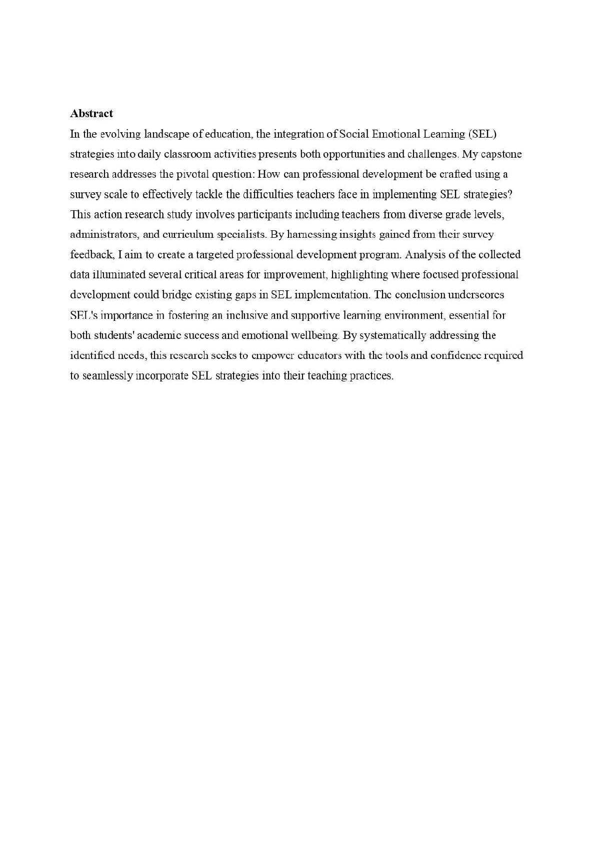 MCIN D181 Task 4 SEL Capstone WGU 2025 Example