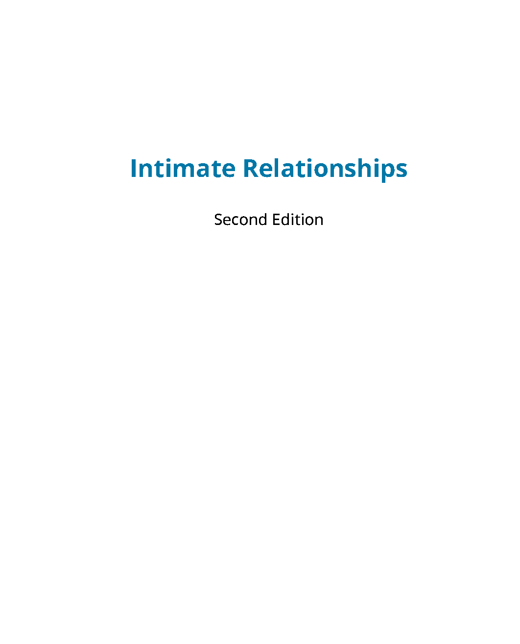 Intimate Relationships Test Bank 2nd Edition Solutions Manual