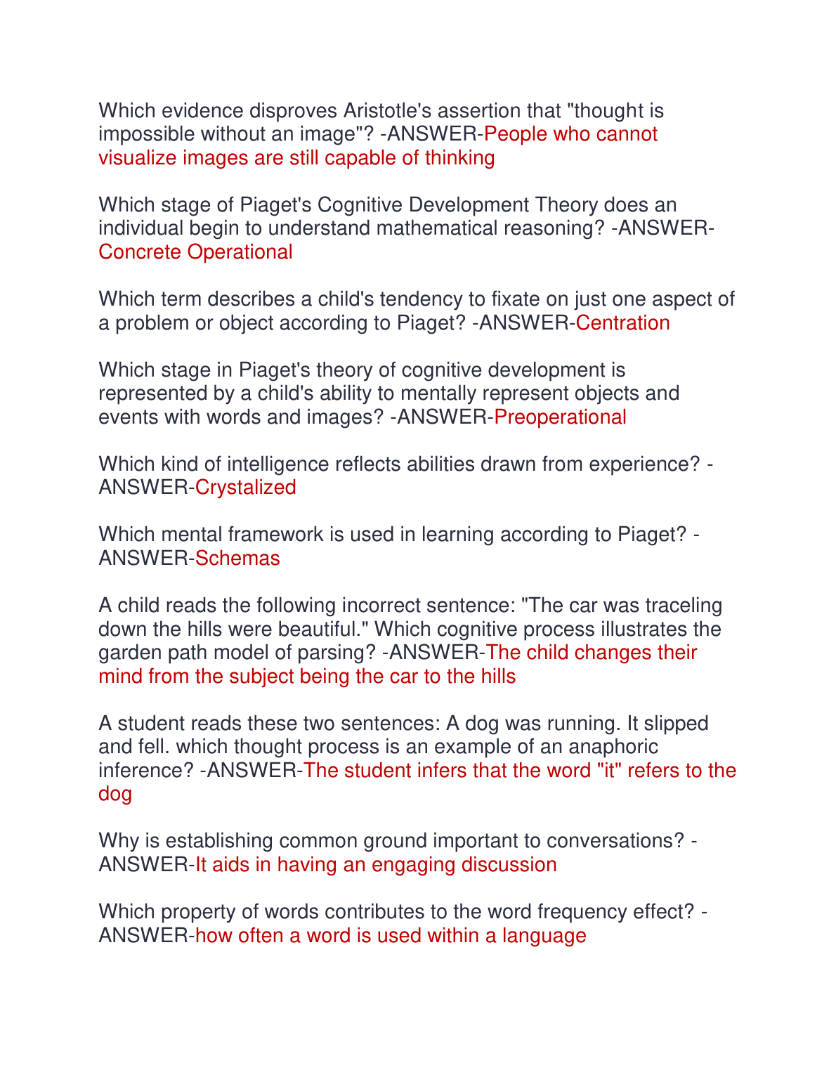 WGU D570 Cognitive Psych Exam 2025 Q&A Guide IMG-1