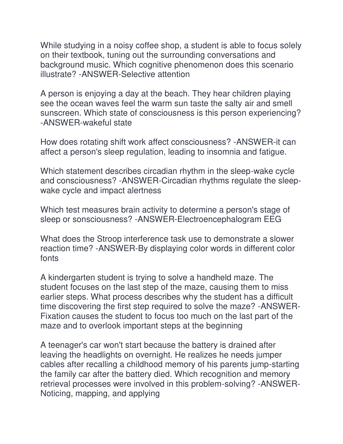 WGU D570 Cognitive Psych Exam 2025 Q&A Guide