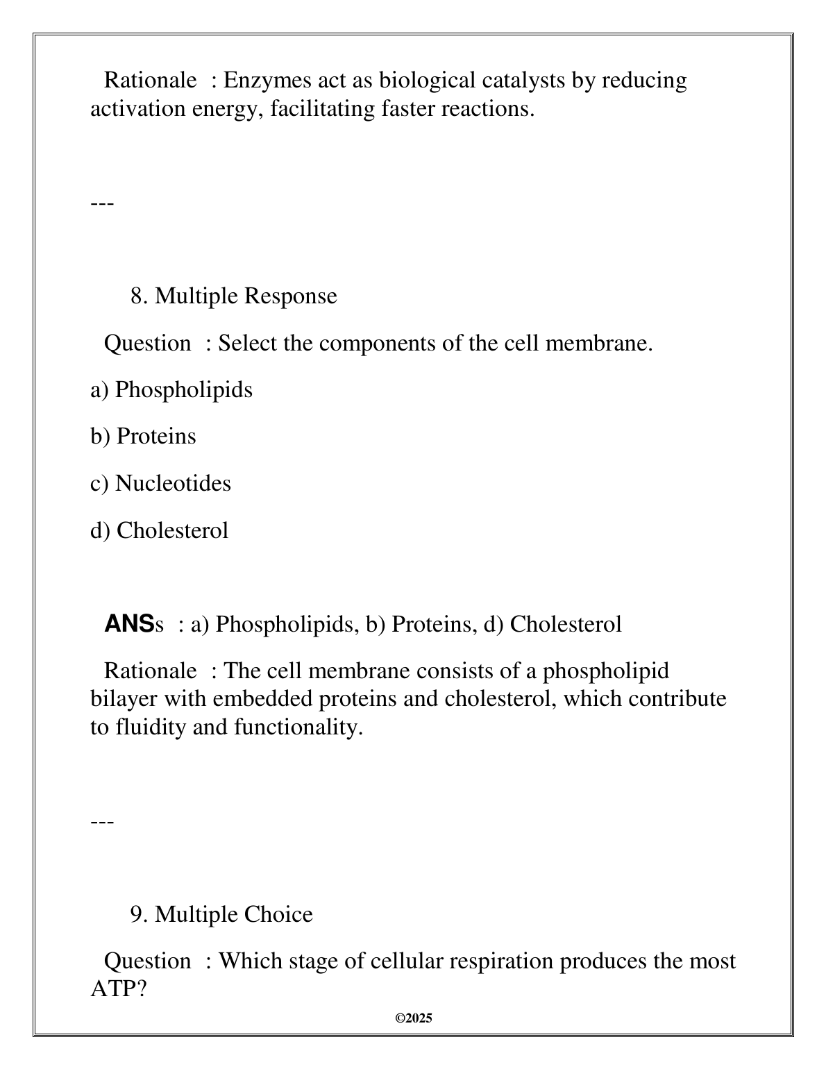 WGU C190 Bio 1010 Intro Biology FA Test Bank 2025/26