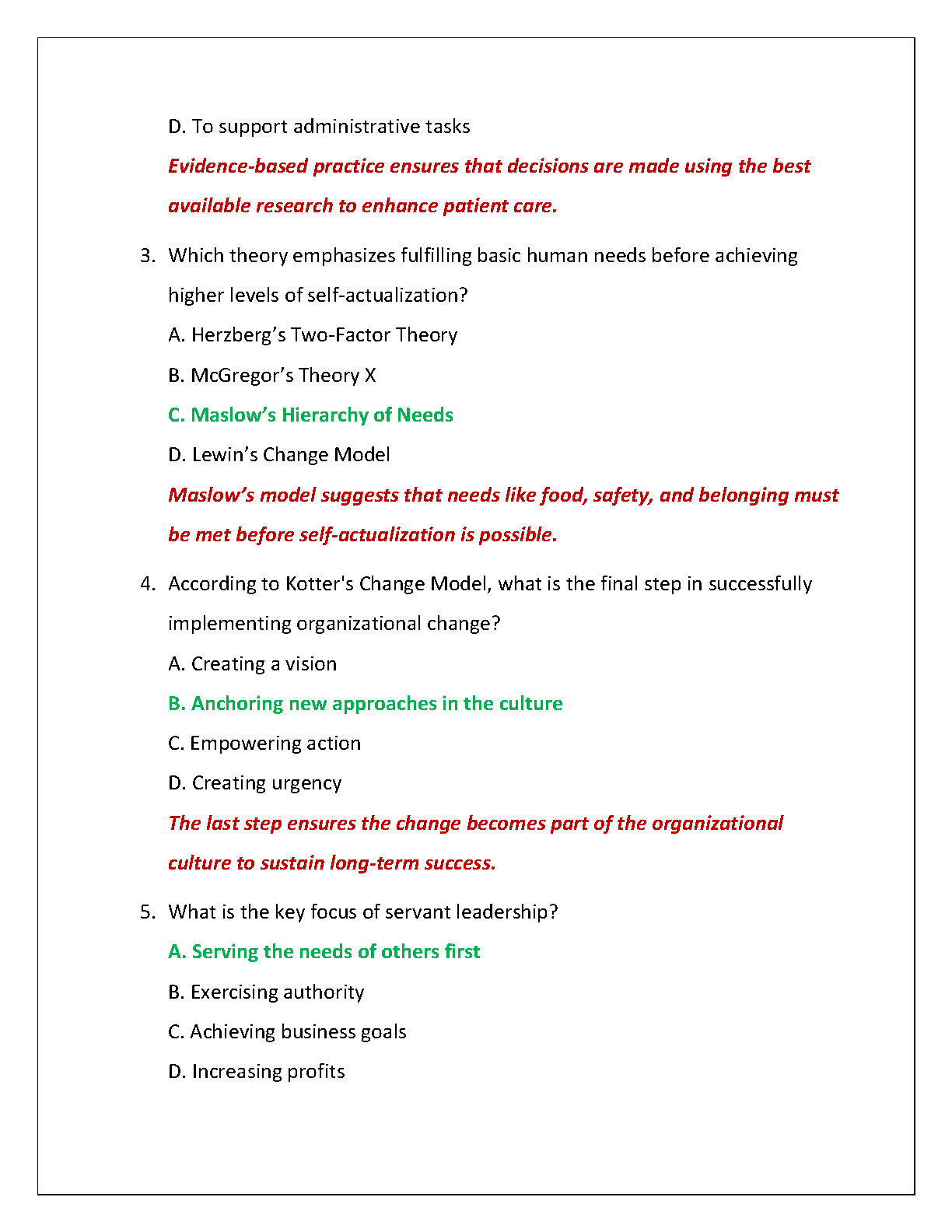 WGU C820 Final Exam Test Bank with Answers and Rationales