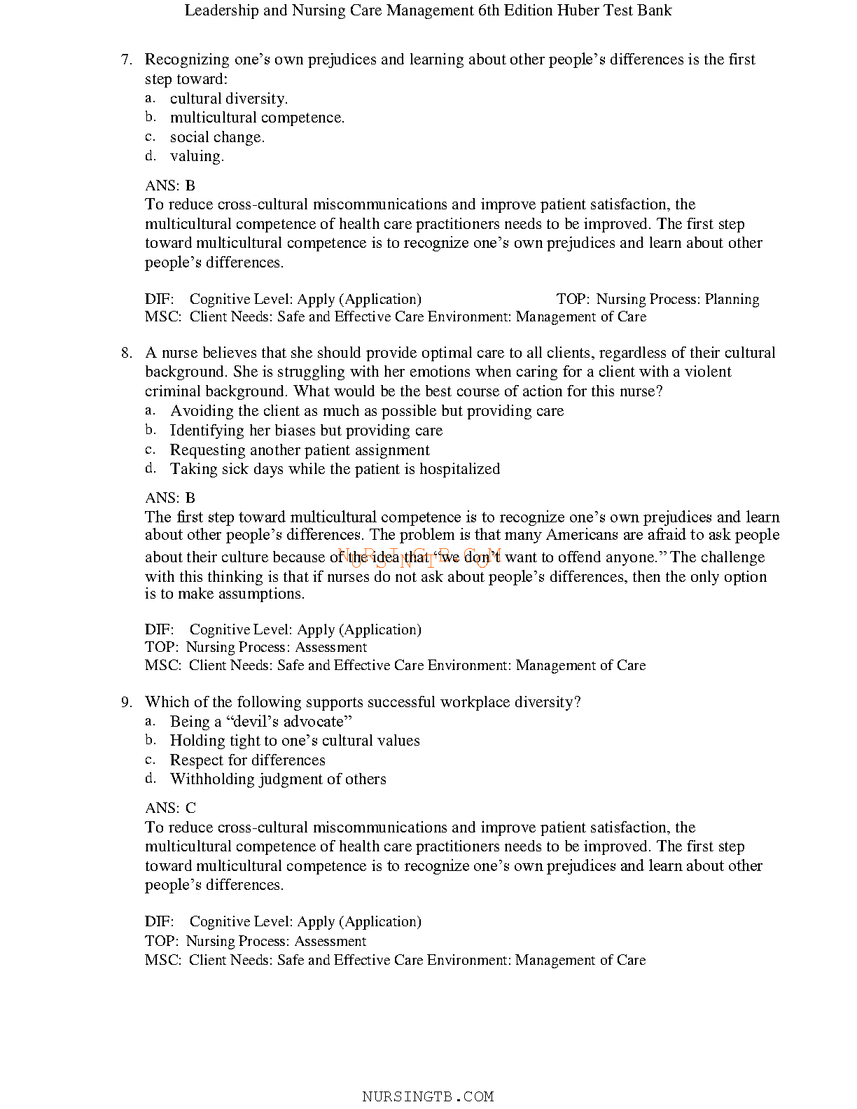 Transcultural Nursing Test Bank Giger Davidhizar Solutions IMG-3