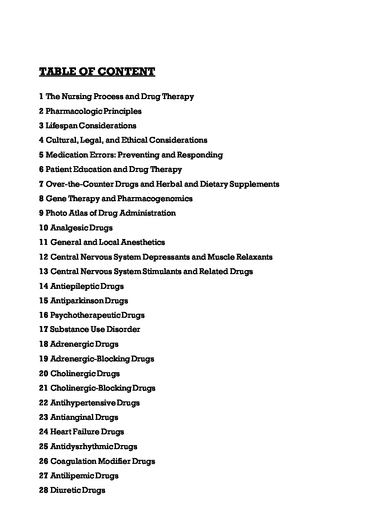Lilley’s Pharmacology and the Nursing 10th Edition Test Bank