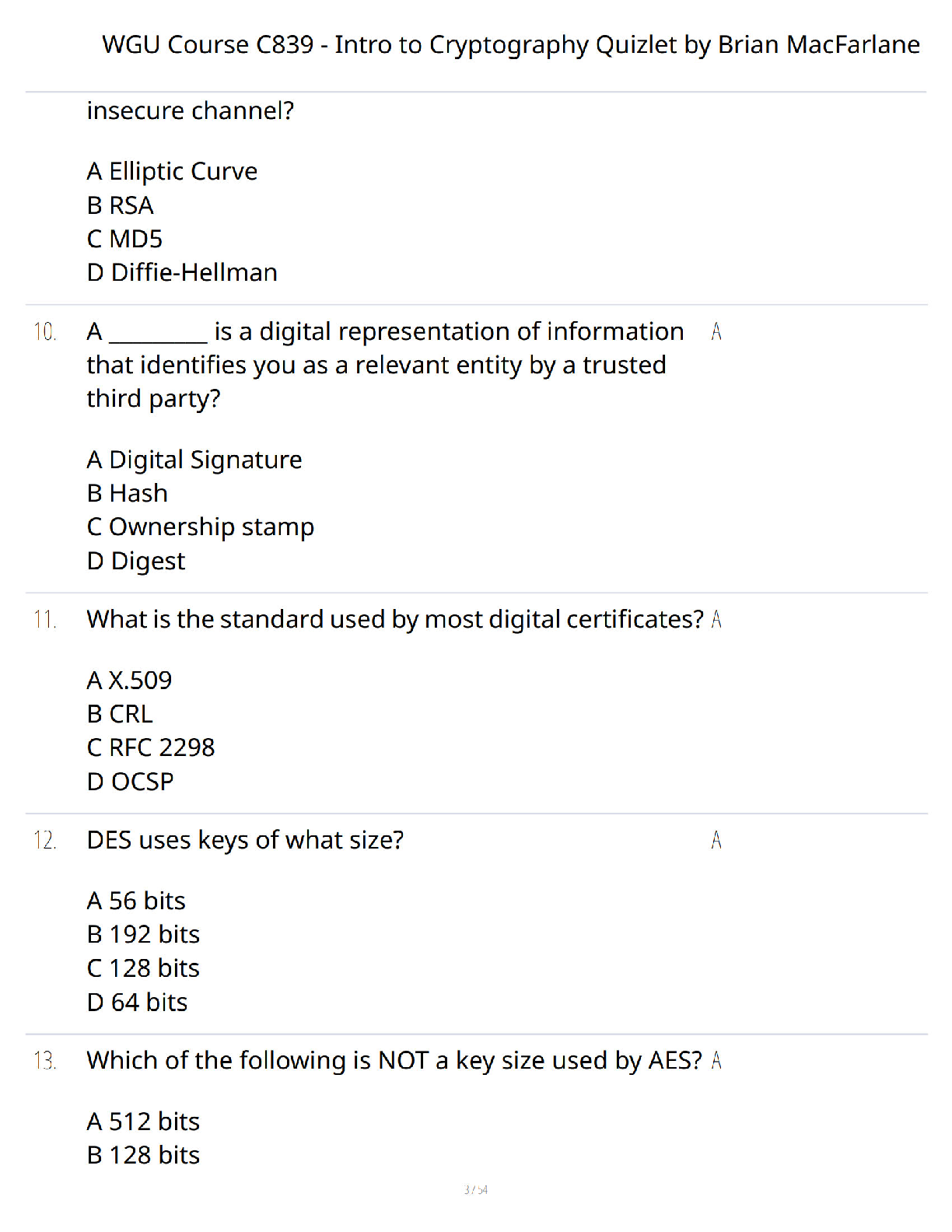 WGU C839 Cryptography Study Guide 2026 Verified Q&A IMG-3