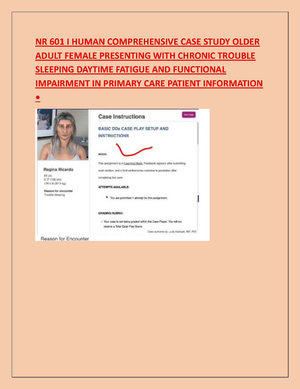 NR 601 iHuman Case Study Regina Ricardo Guide IMG-1