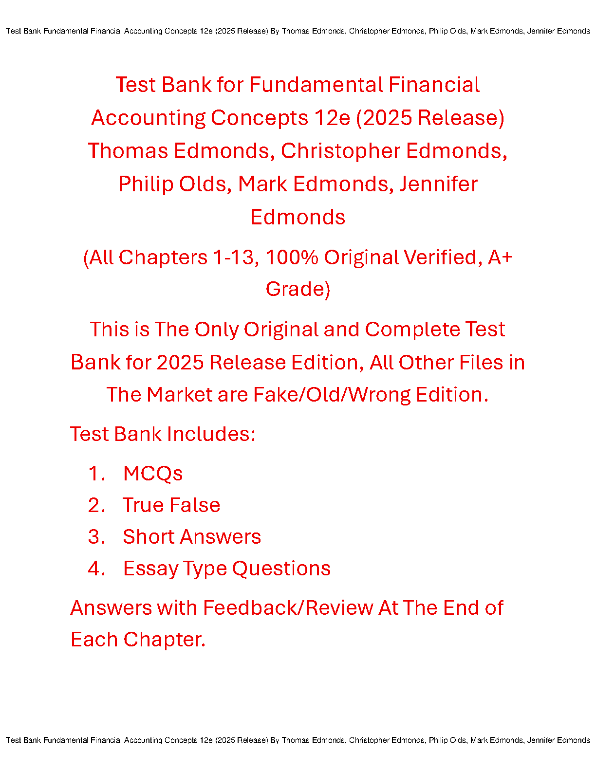 Fundamental Financial Accounting Concepts 12th Edition