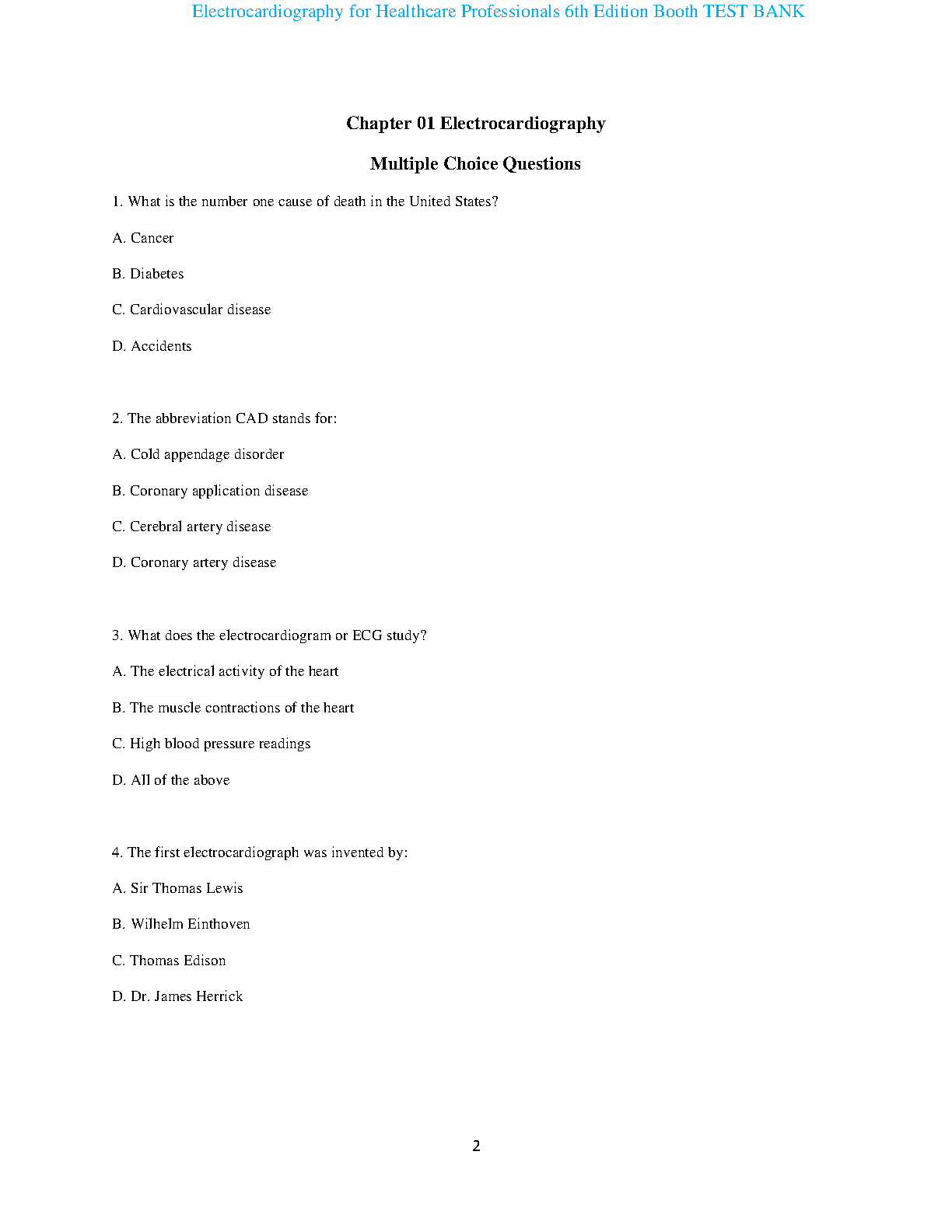 ECG Healthcare Pros Test Bank & Solutions Manual 6th Ed IMG-3