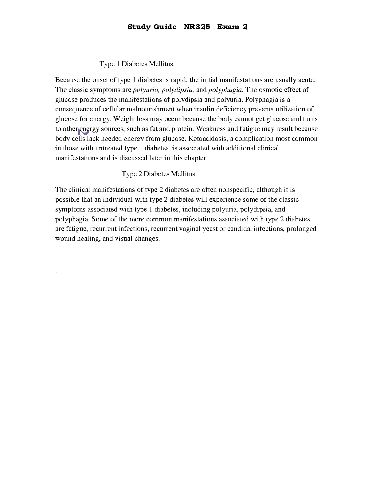 NR-325 Adult Health Exam 2 Guide 2026/27 Diabetes & MSK Revision IMG-3