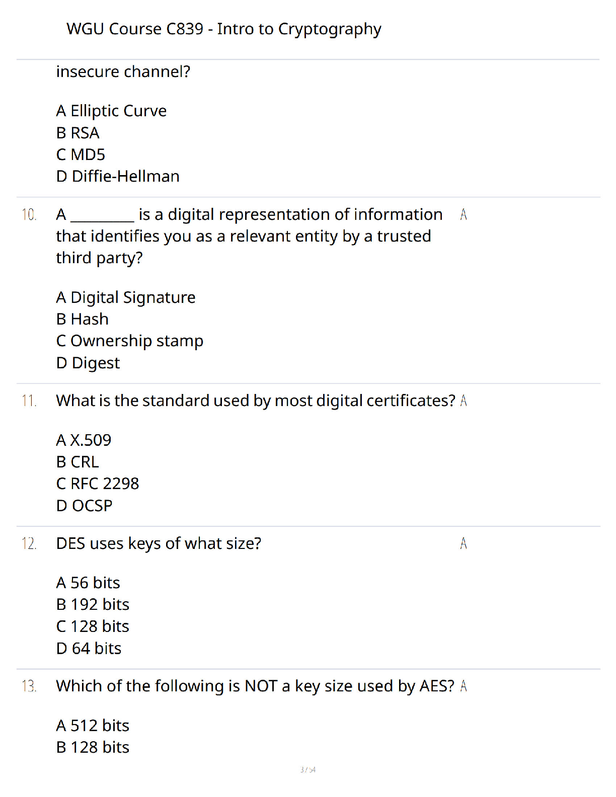 WGU C839 Intro to Crypto Test Bank with Verified Answers IMG-3