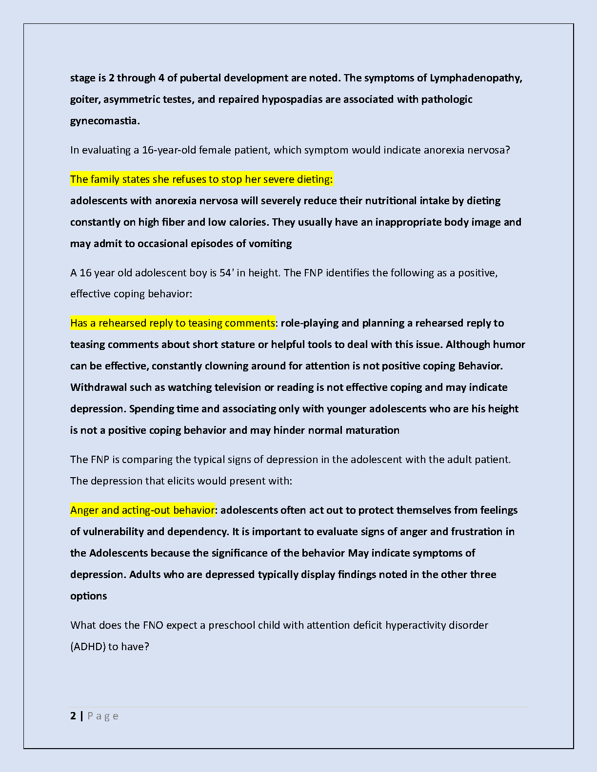 WGU D119 Test Bank 2025-2026: Verified Questions and Answers