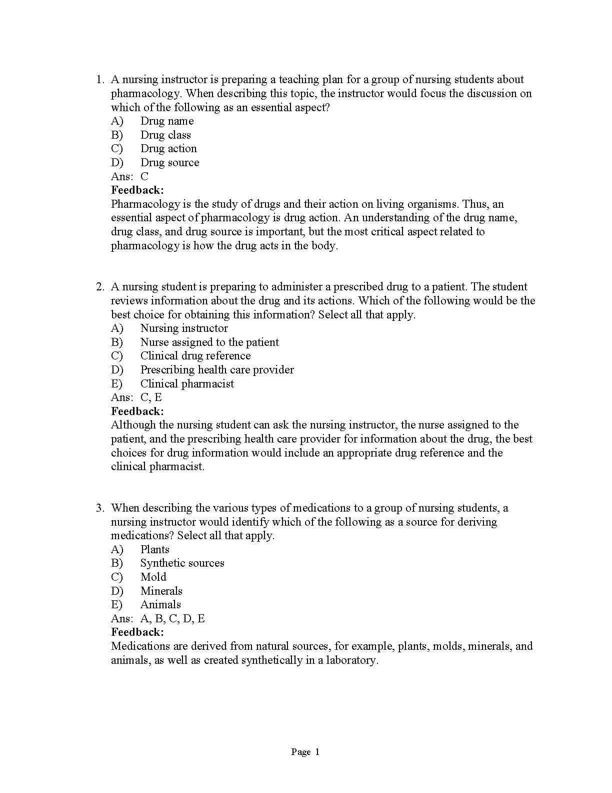 Pharmacology Nursing Test Bank 2026/27 IMG-1