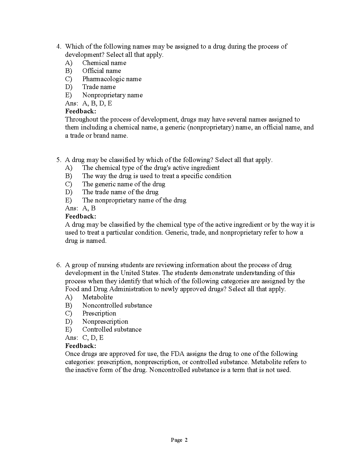 Pharmacology Nursing Test Bank 2026/27