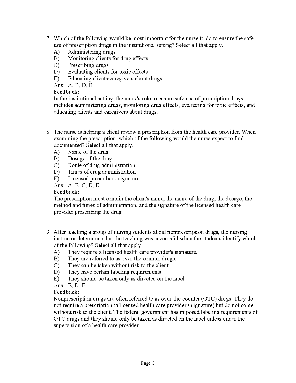 Pharmacology Nursing Test Bank 2026/27 IMG-3