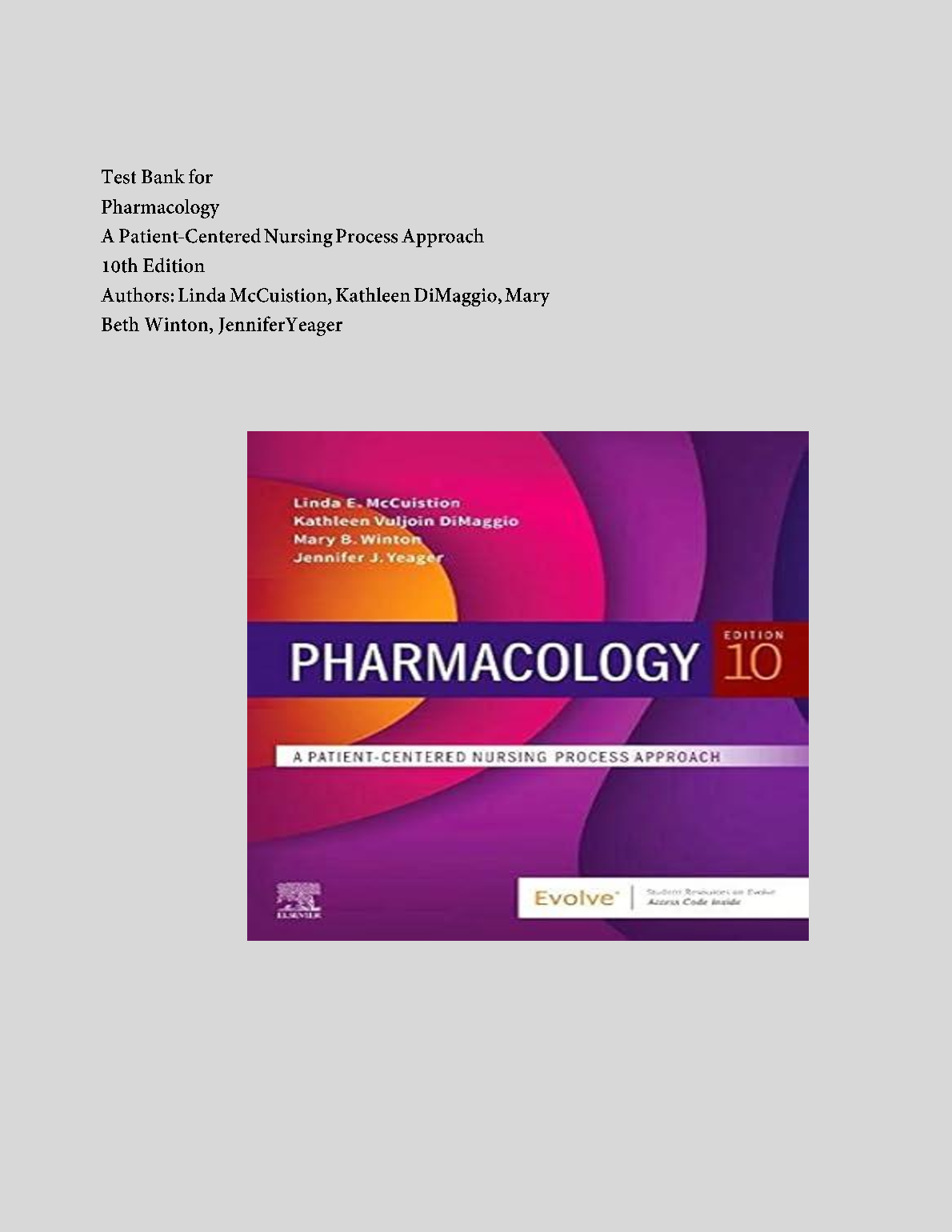 Pharmacology Test Bank 10e NCLEX Practice 2026/27