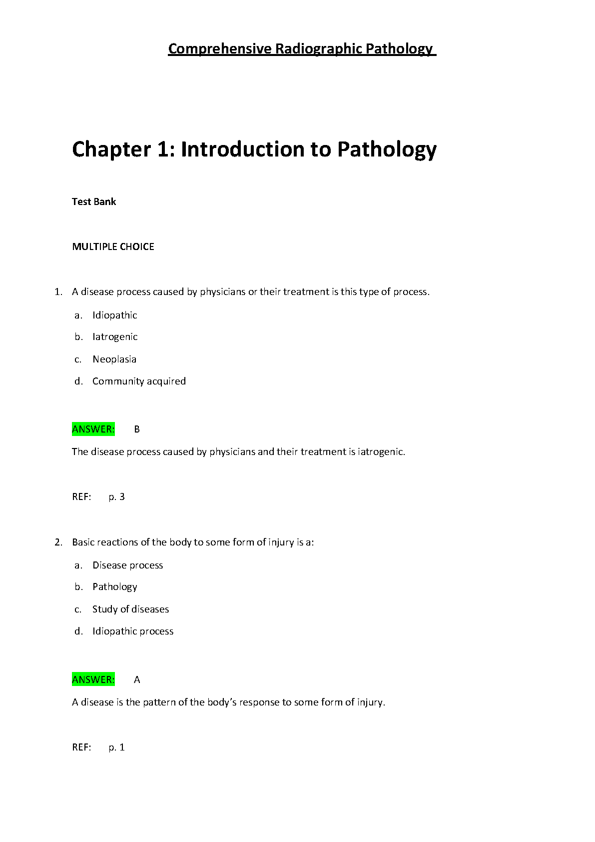 Radiographic Pathology Test Bank Ch 1-12 8th Ed 2026/27 IMG-3