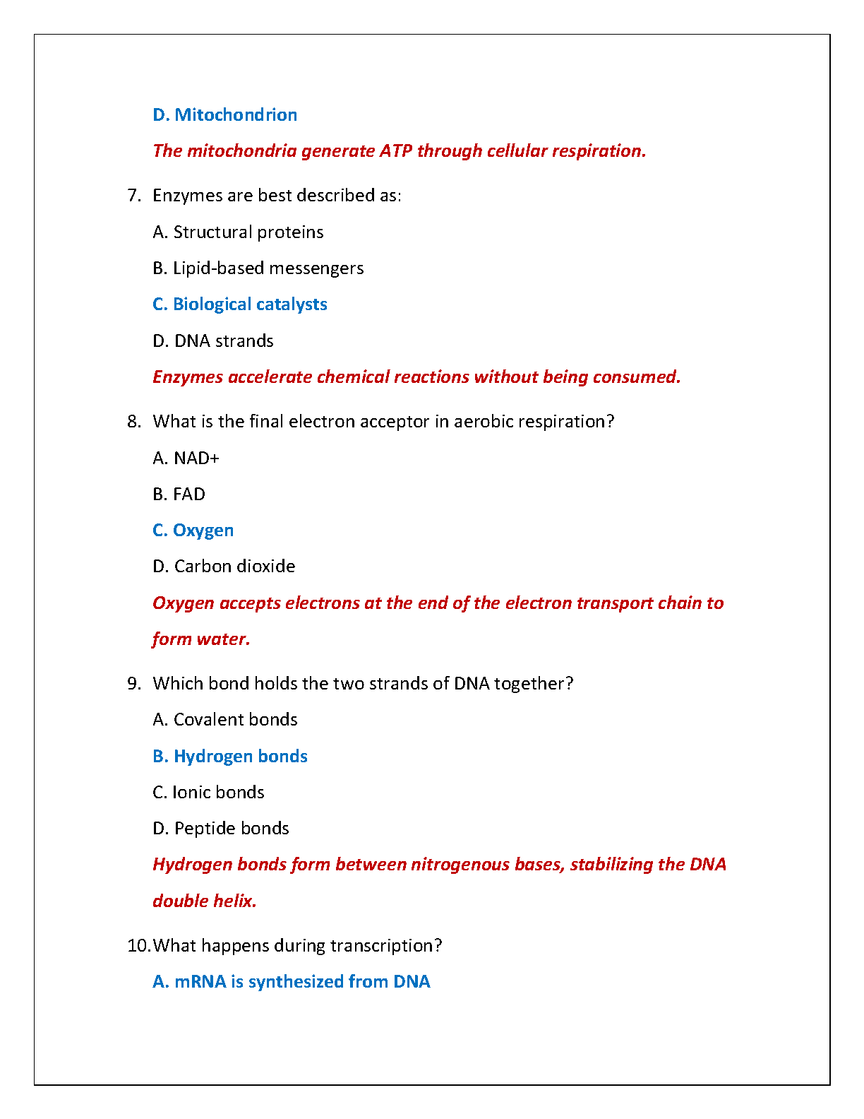 WGU C785 Biochemistry Final Exam 2 Study Guide 2025 IMG-3