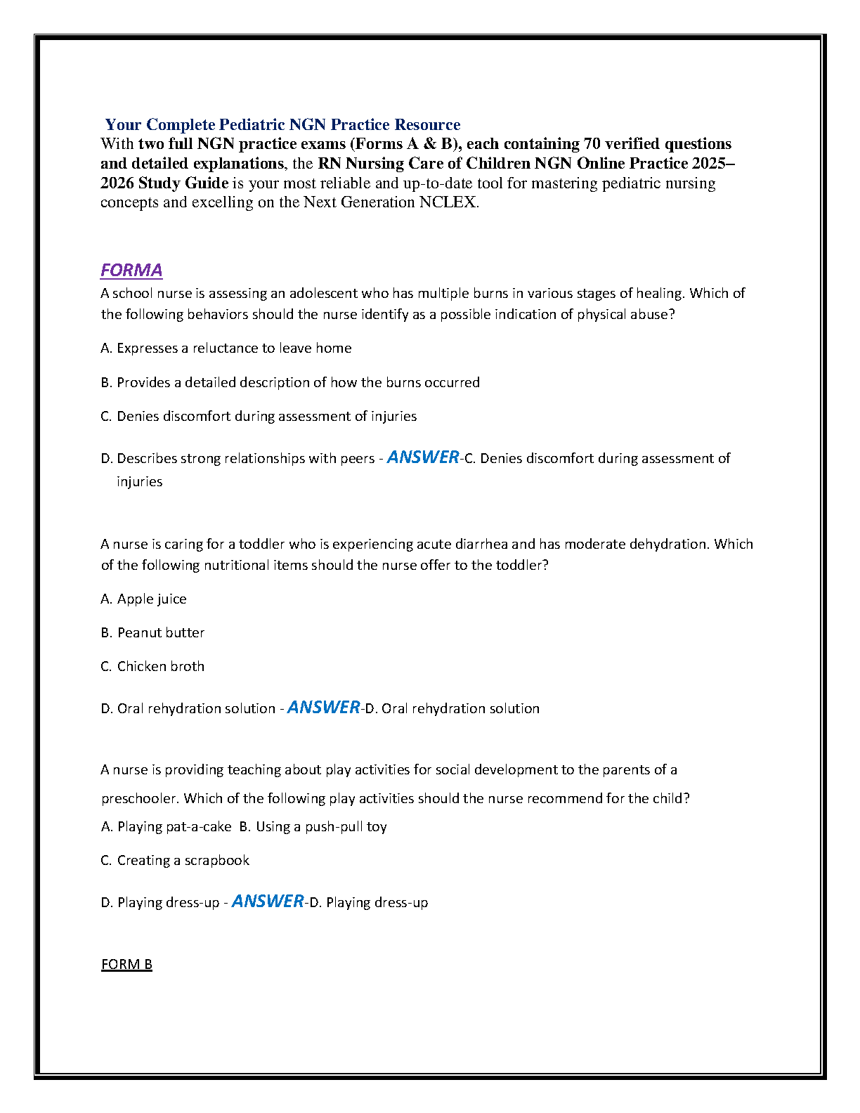 Pediatric NGN Question Bank 2026/27 for NCLEX Success