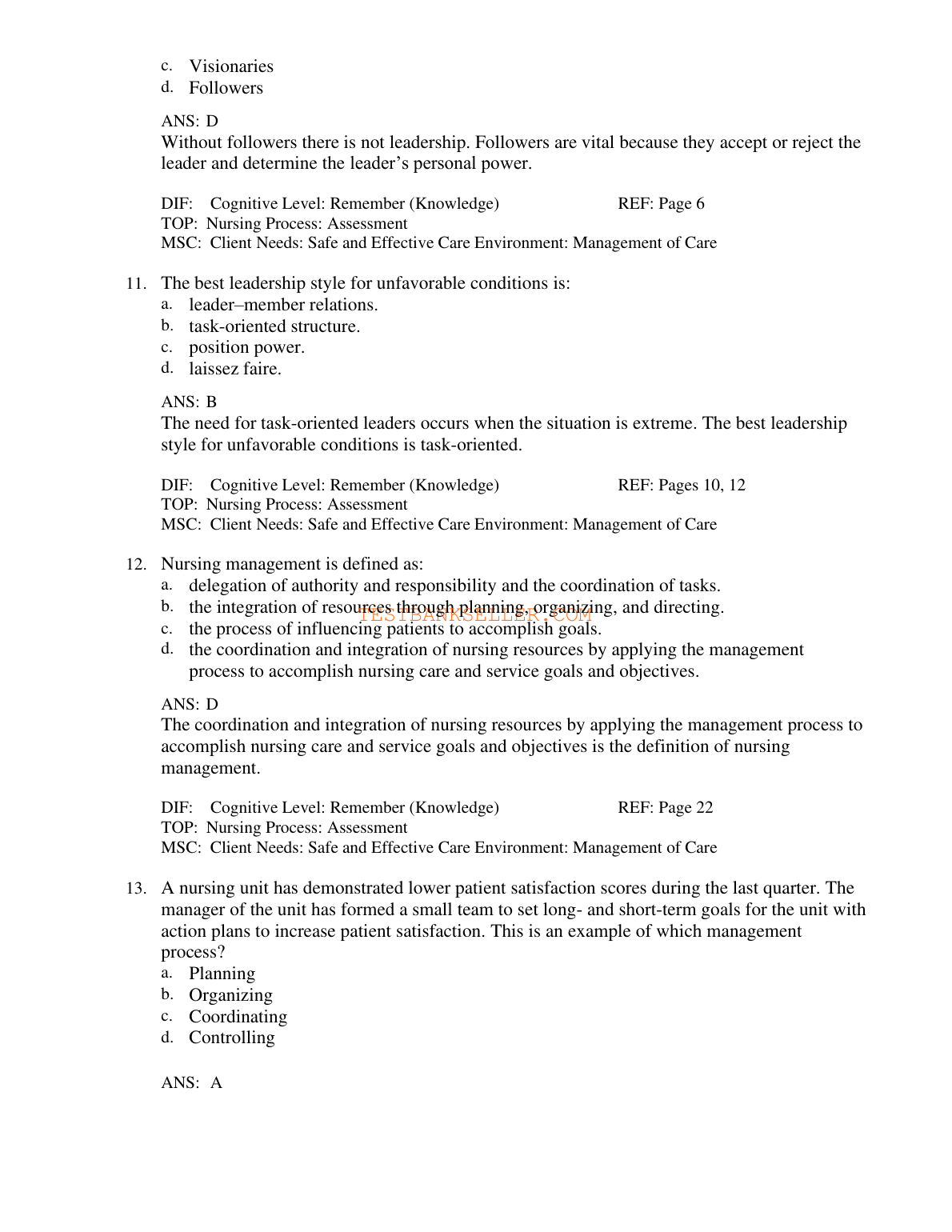 Leadership & Nursing Care Management, 5th Edition TEST BANK IMG-1