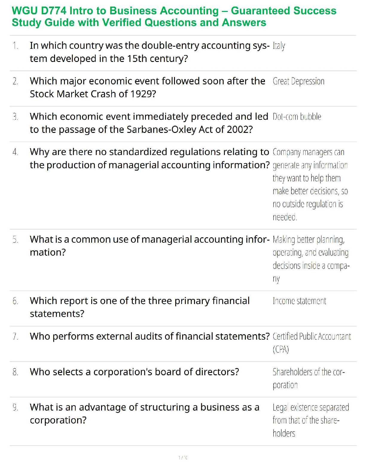 WGU D774 Business Accounting Test Bank Verified Qs IMG-1