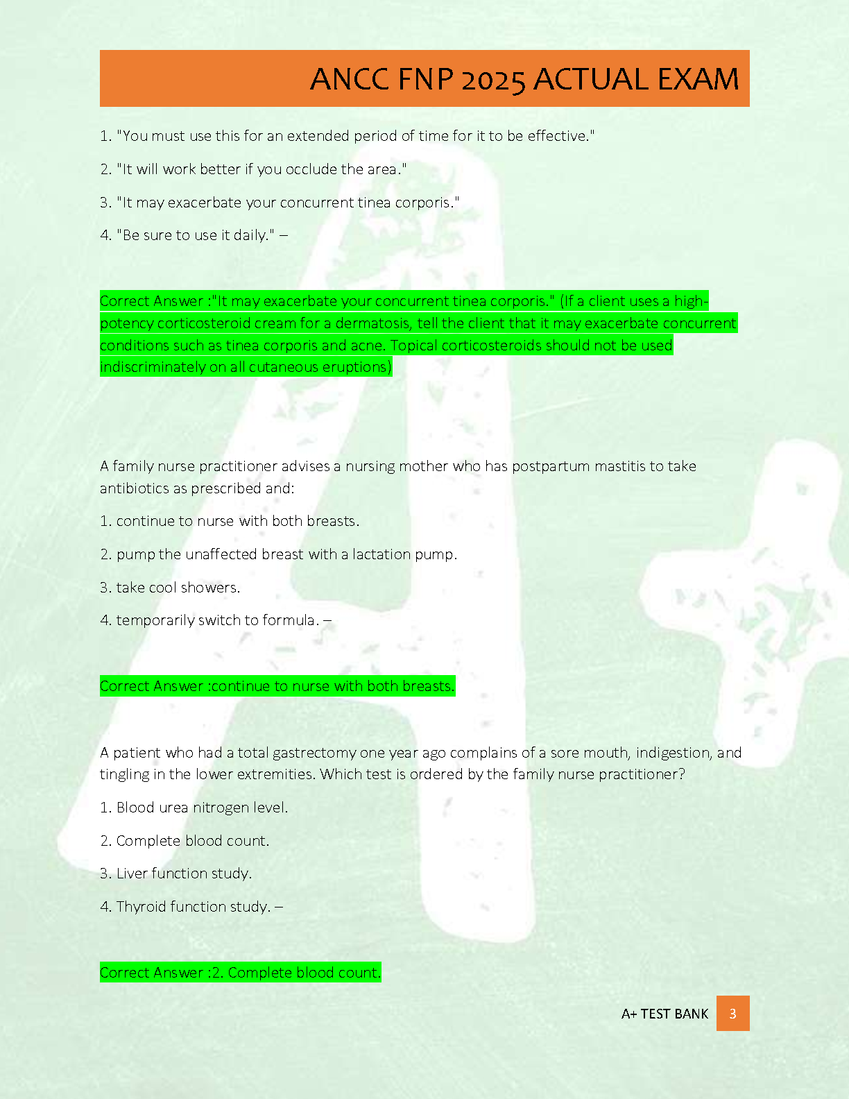 ANCC FNP Exam Prep 2026-2027 Verified Questions & Answers IMG-3