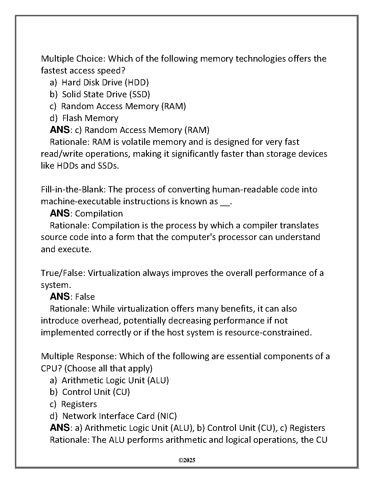 WGU D386 ITEC Hardware OS Essentials Exam Prep 2024/25