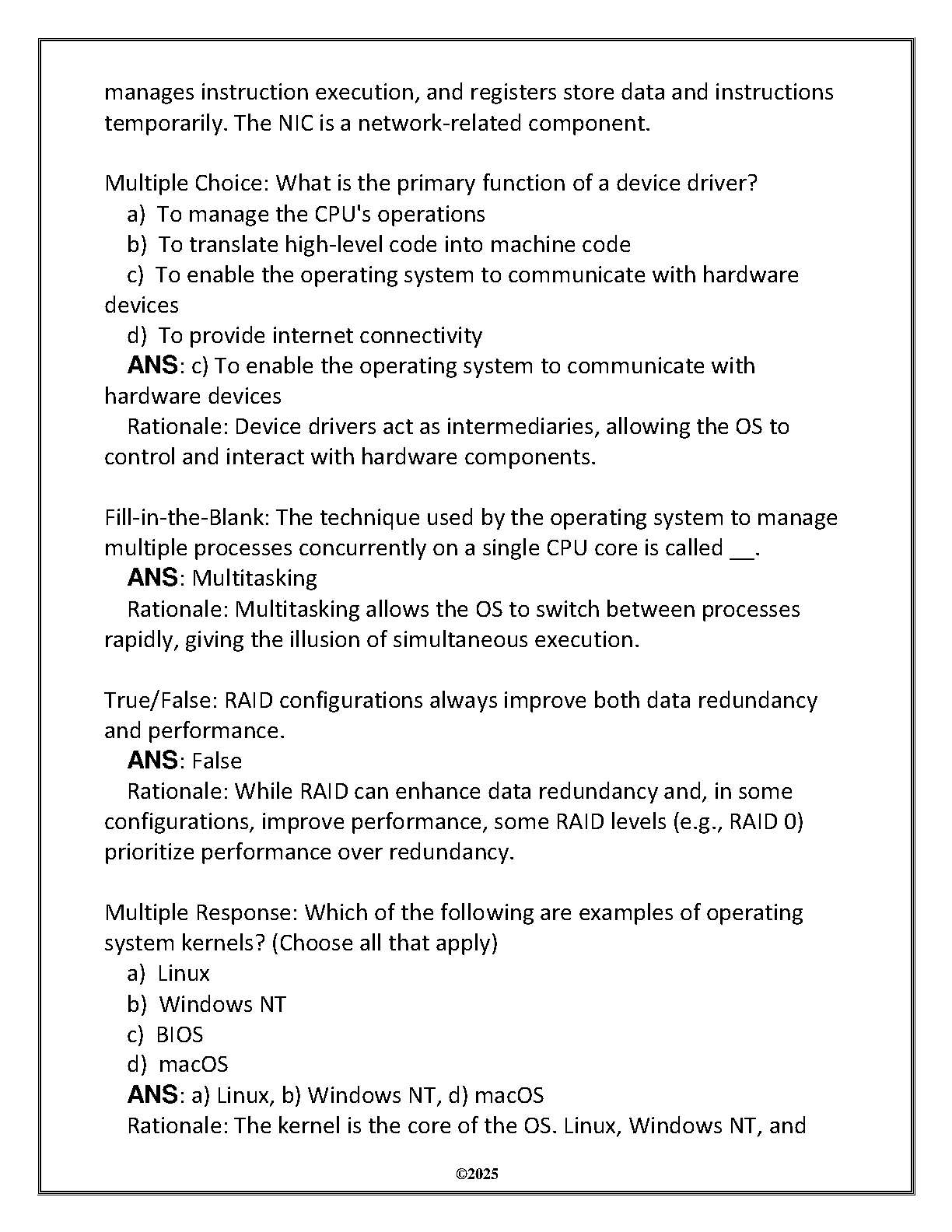 WGU D386 ITEC Hardware OS Essentials Exam Prep 2024/25 IMG-3