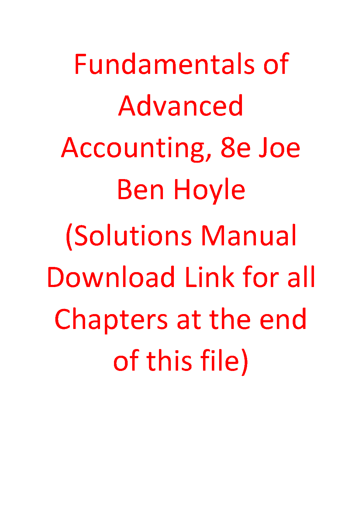 Fundamentals of Advanced Accounting, 8th Edition IMG-1
