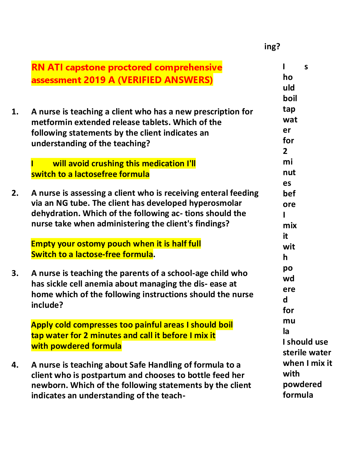 ATI RN Capstone Practice Exam 2026/27 Answers
