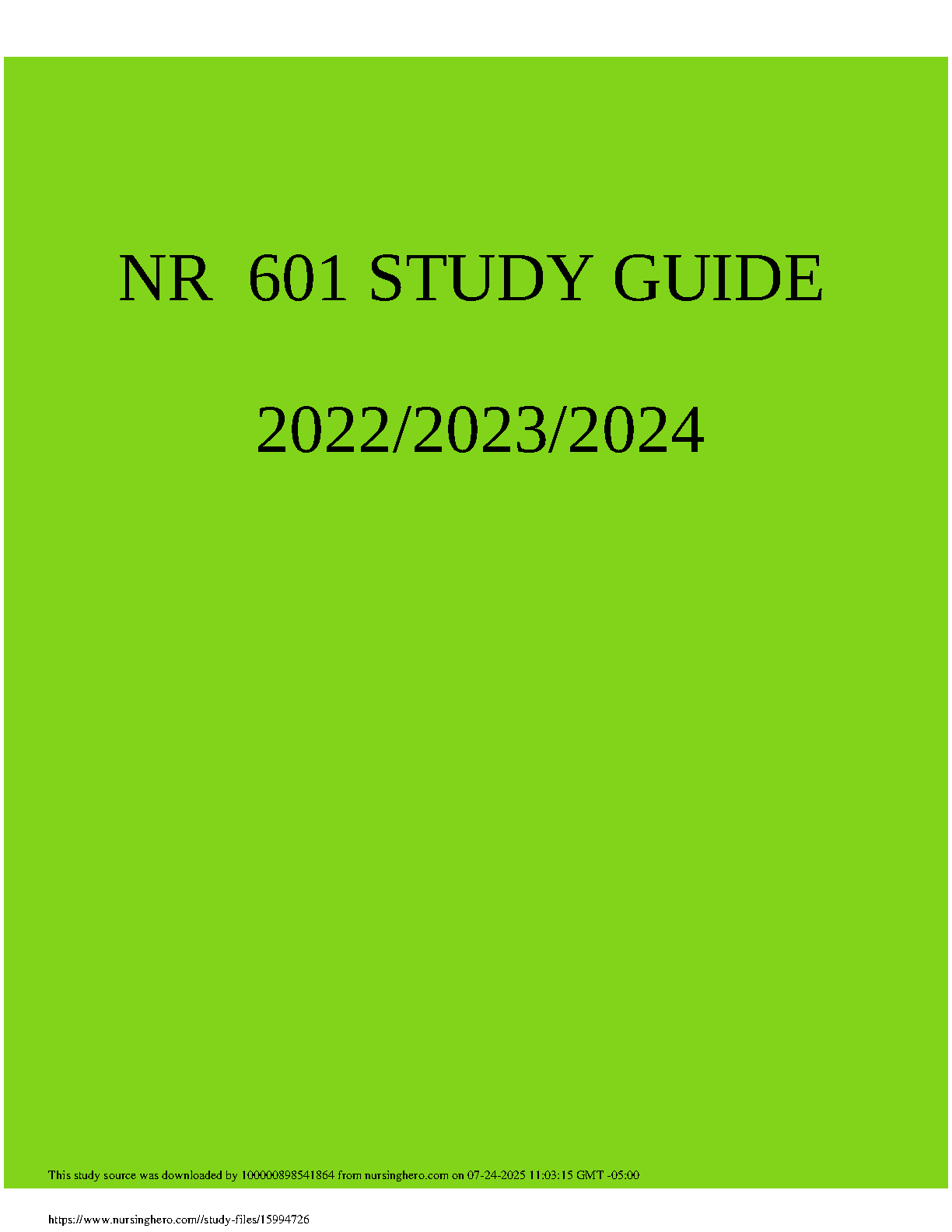 NR 601 Study Guide 2024-2025 Edition IMG-1