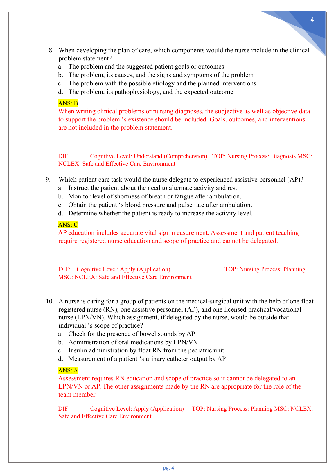 Lewis Med Surg Nursing 12e Test Bank 2026/27 IMG-1