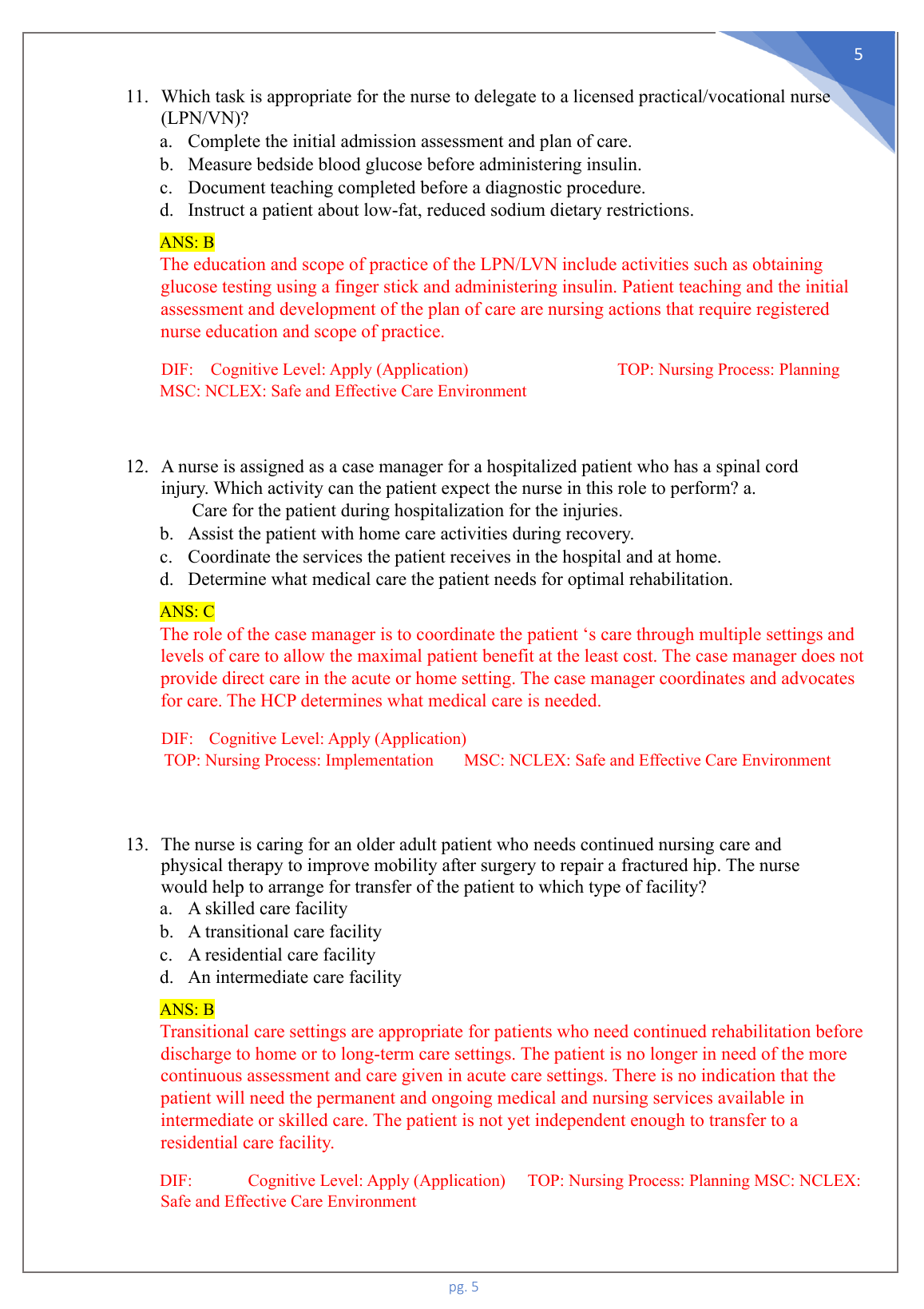 Lewis Med Surg Nursing 12e Test Bank 2026/27