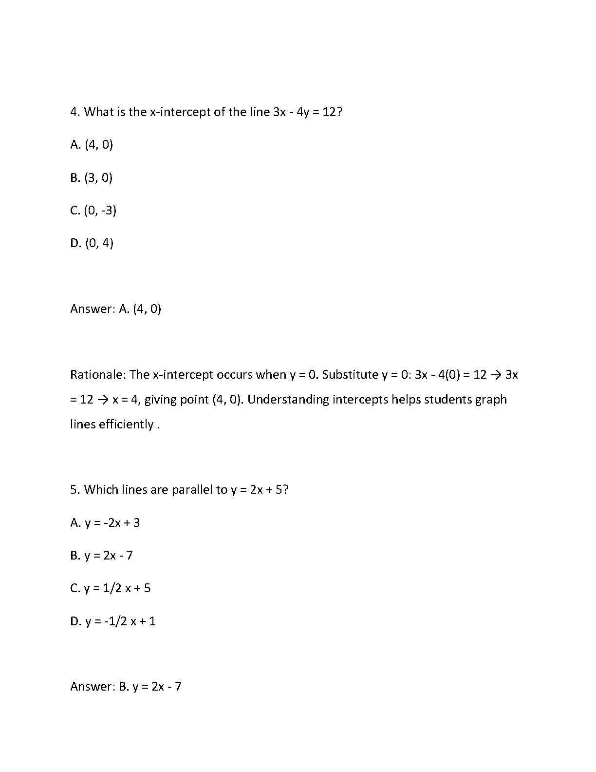 WGU OUM-2 Algebra Study Guide Tasks 1-4 with Answers IMG-3