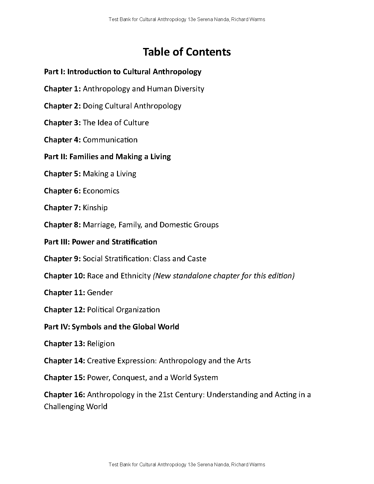 Cultural Anthro Test Bank Nanda Warms 13e Complete IMG-3