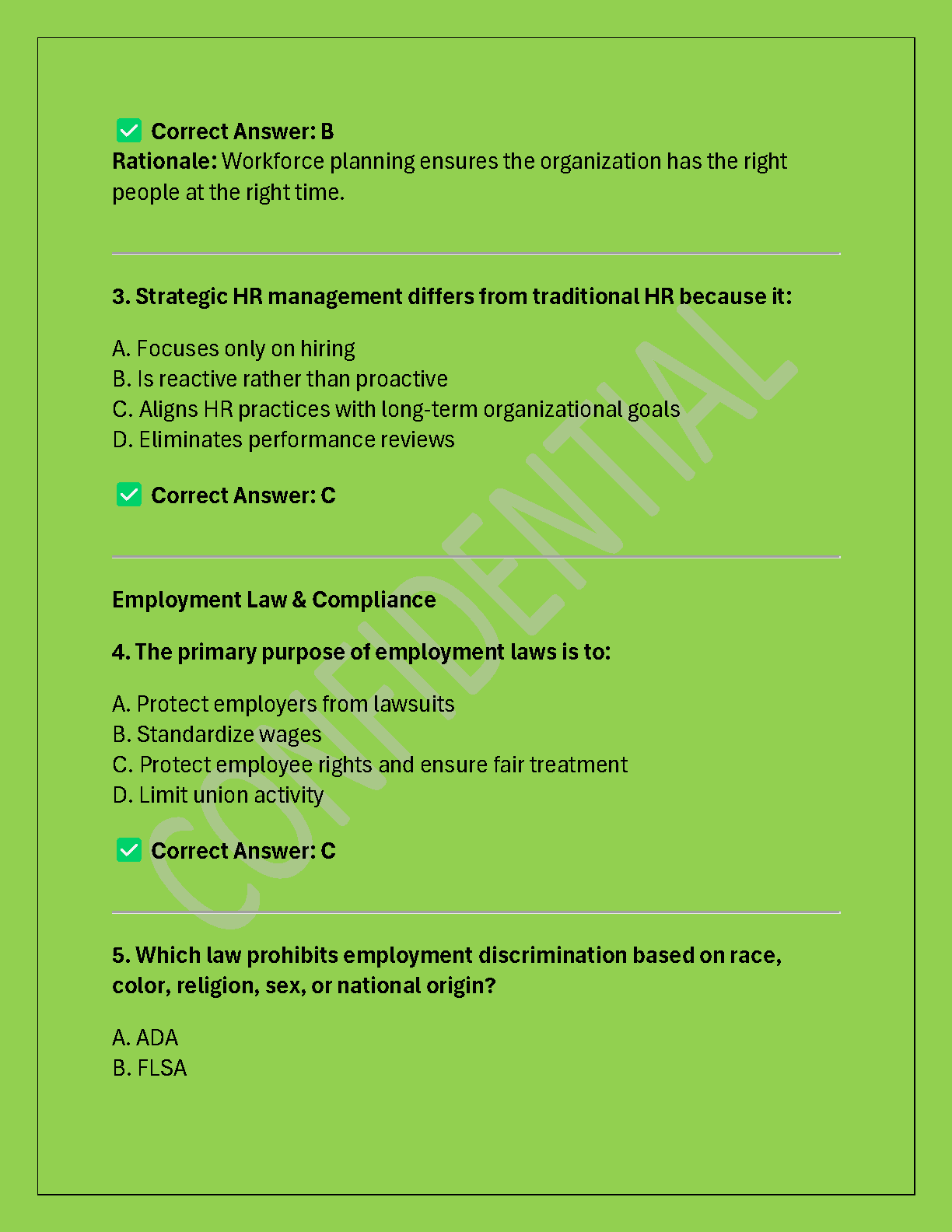 WGU C232 HR Test Bank 2026: 350+ Verified Qs and Answers