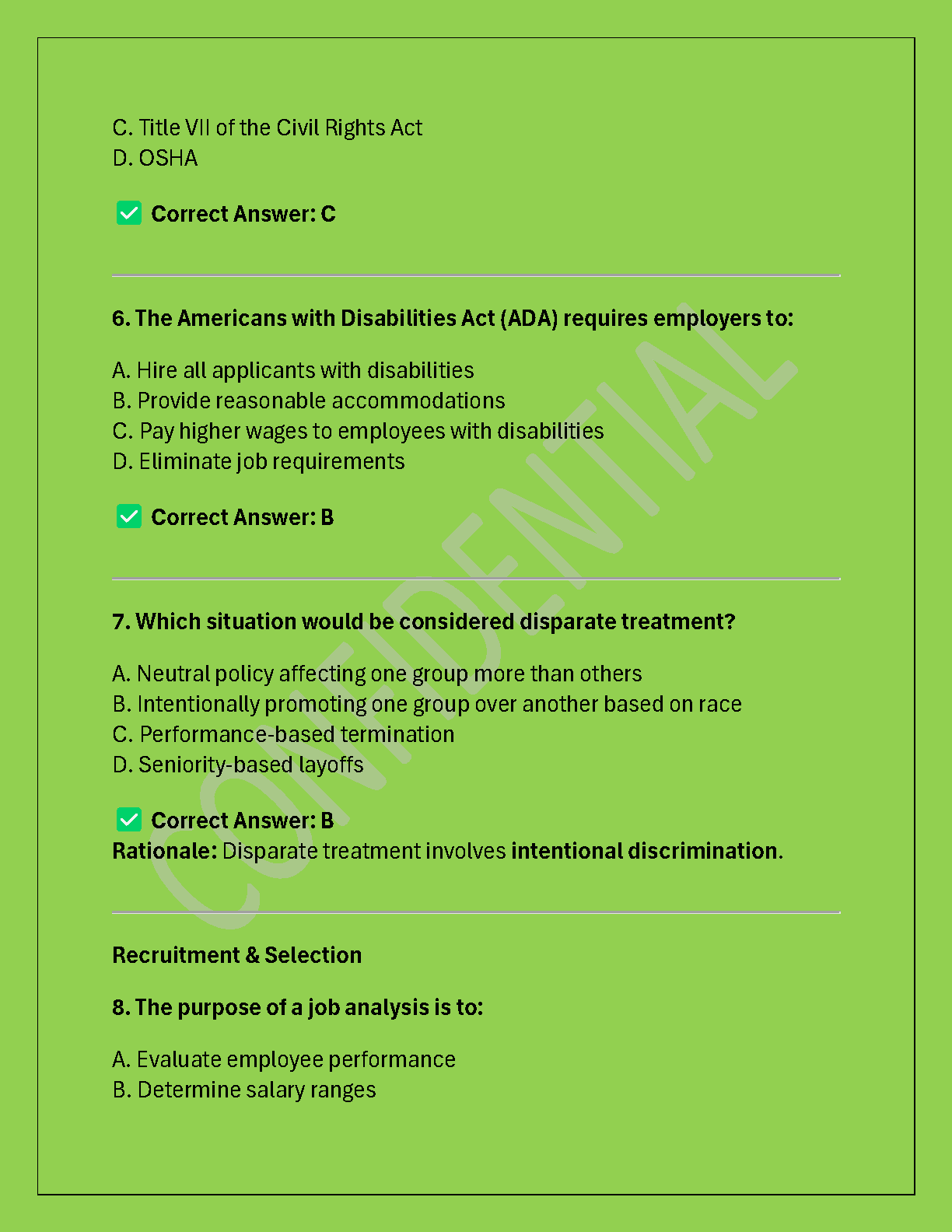 WGU C232 HR Test Bank 2026: 350+ Verified Qs and Answers IMG-3