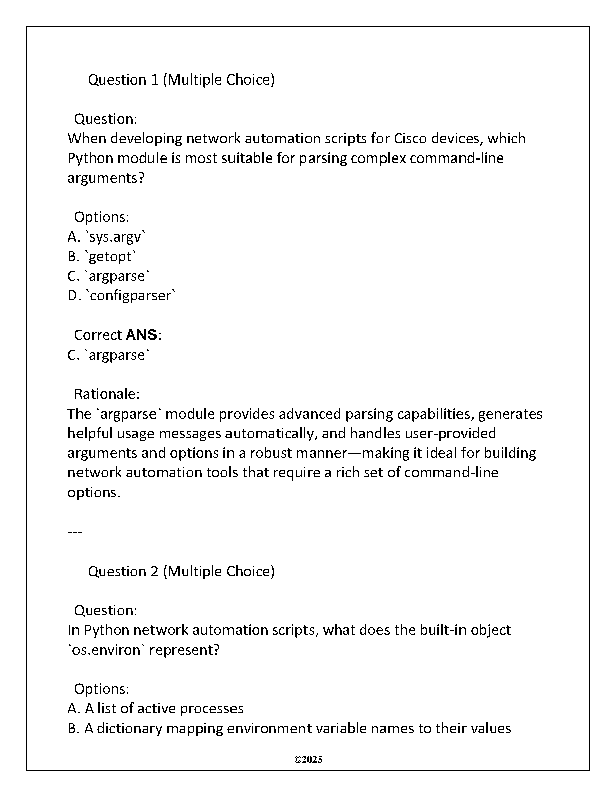 ITSW 2113 WGU D278 Test Bank and Solutions 2025