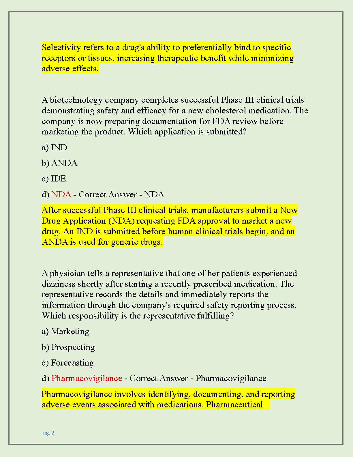 Pharmacology Test Bank: Kinetics, Safety & FDA Applications