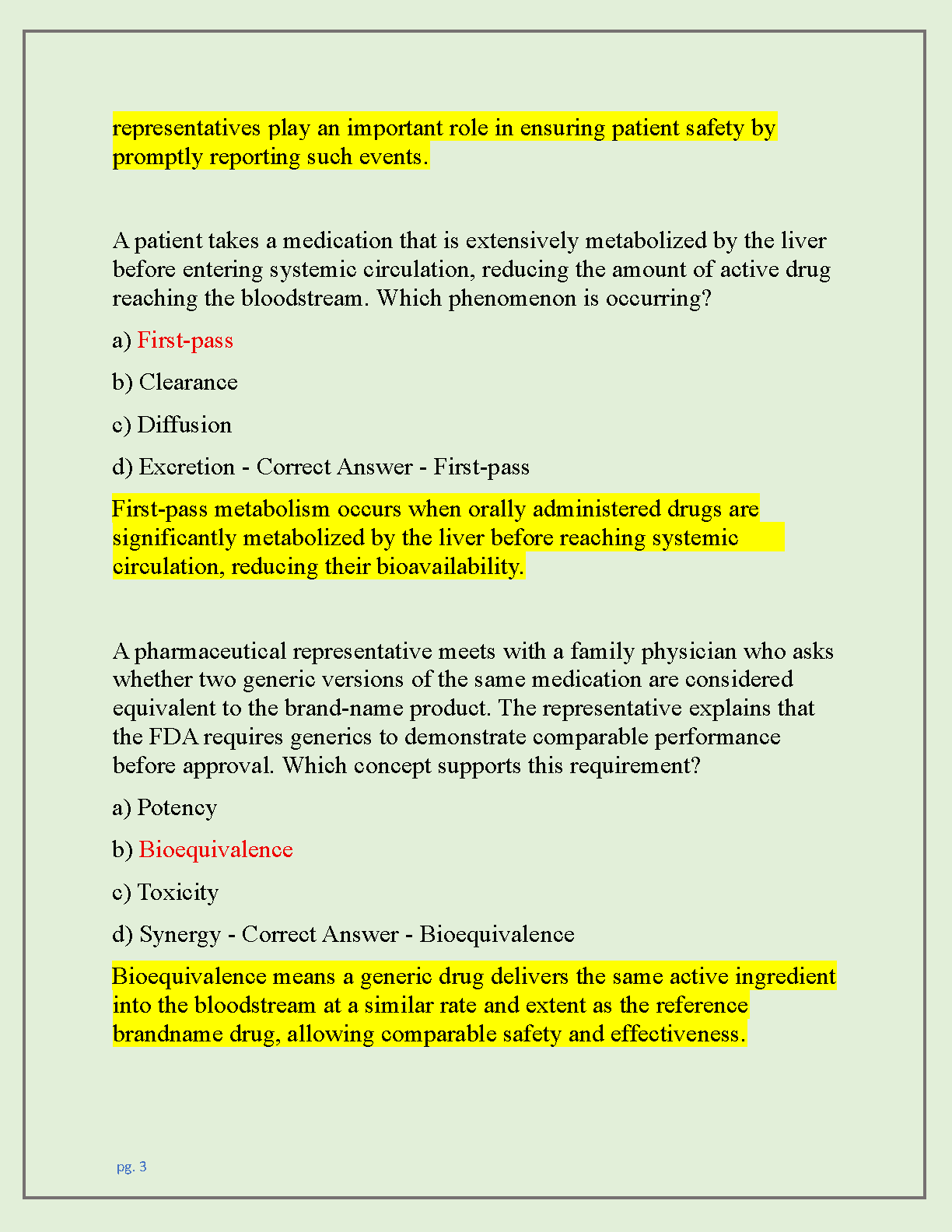 Pharmacology Test Bank: Kinetics, Safety & FDA Applications IMG-3