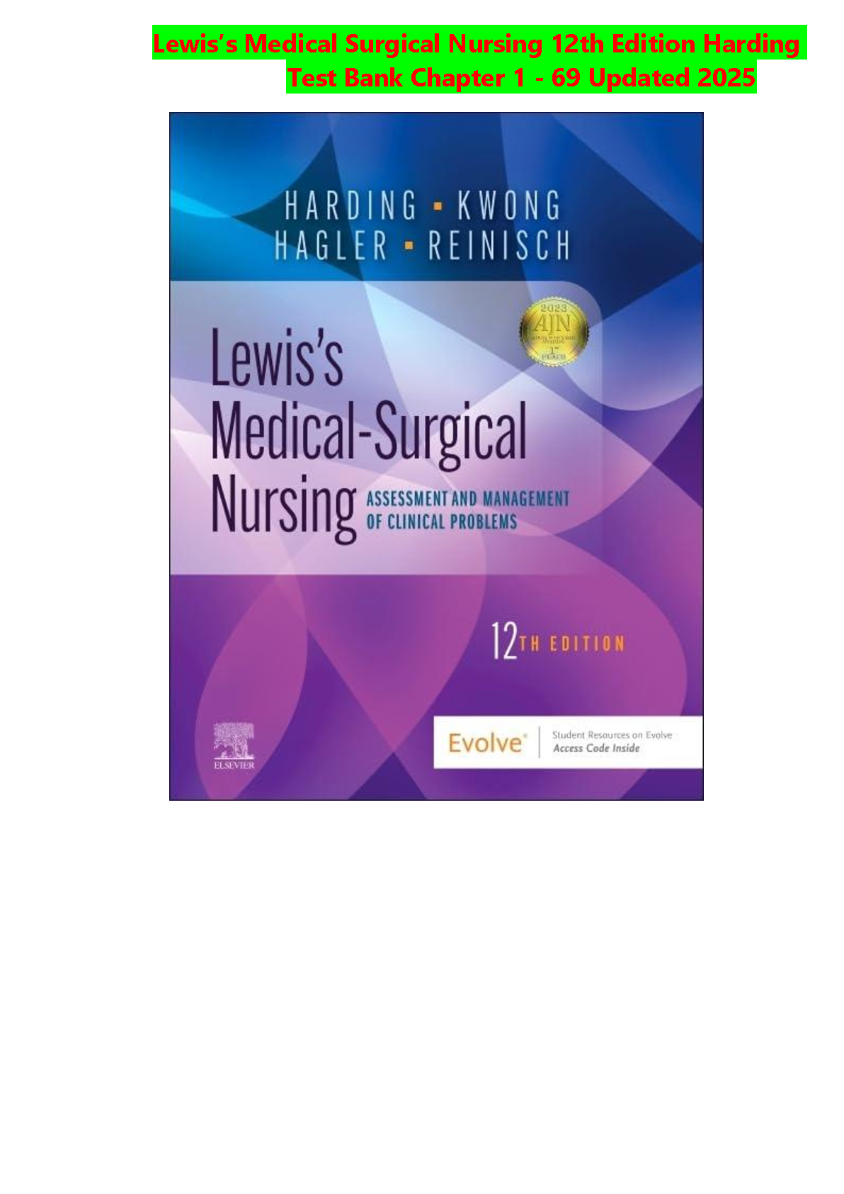 Medical-Surg Nursing 12e Test Bank 2026/27 Lewis