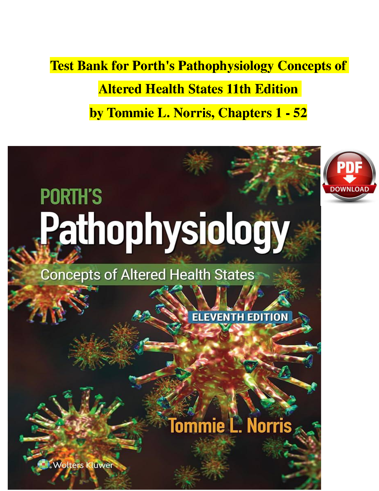 Porth's Pathophysiology, 11th Edition