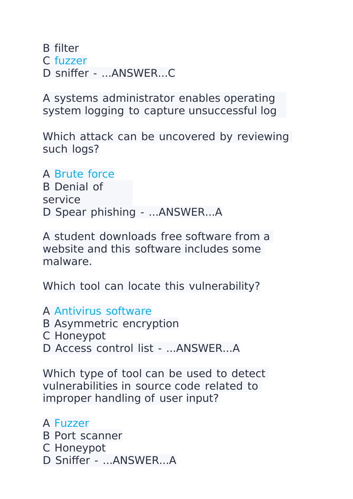 WGU D430 Info Sec Test Bank 2024