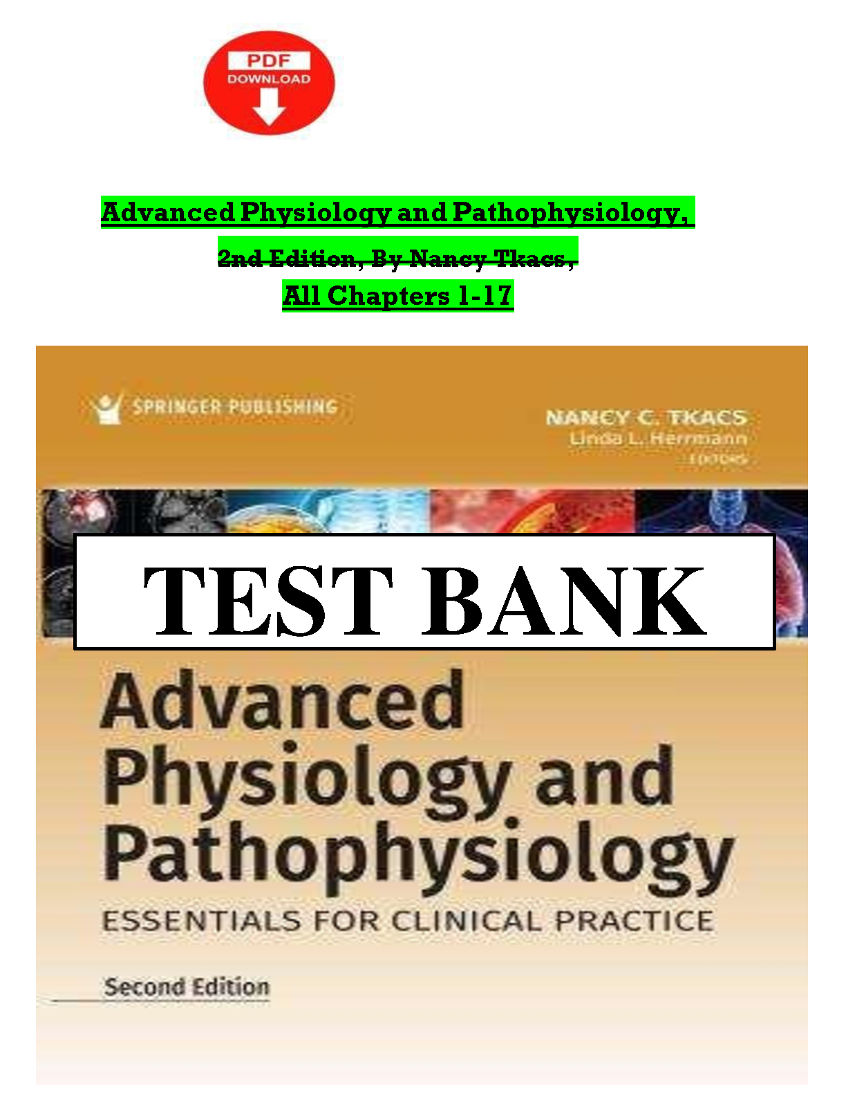 Advanced Physiology & Pathophysiology 2nd Edition Test Bank IMG-1