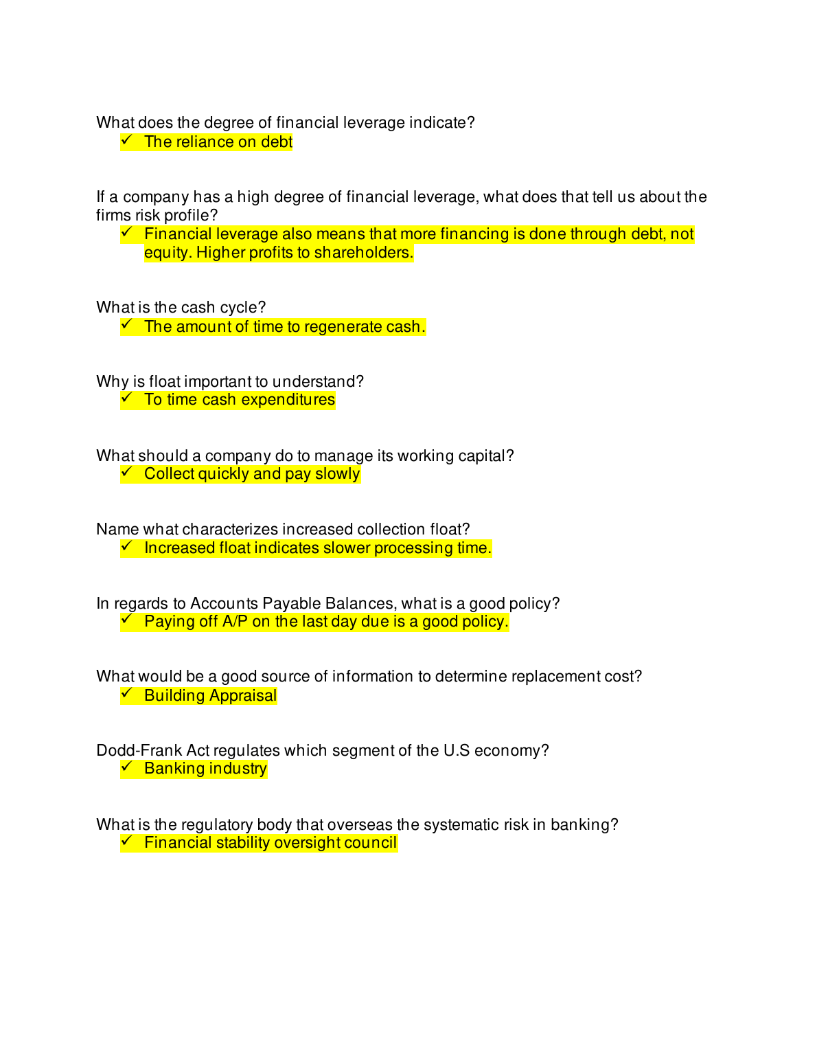 WGU C214 Financial Management OA Study Set 2024/2025 IMG-1