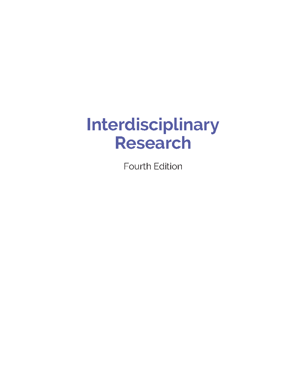 Repko Interdisciplinary Research Test Bank 4th Ed