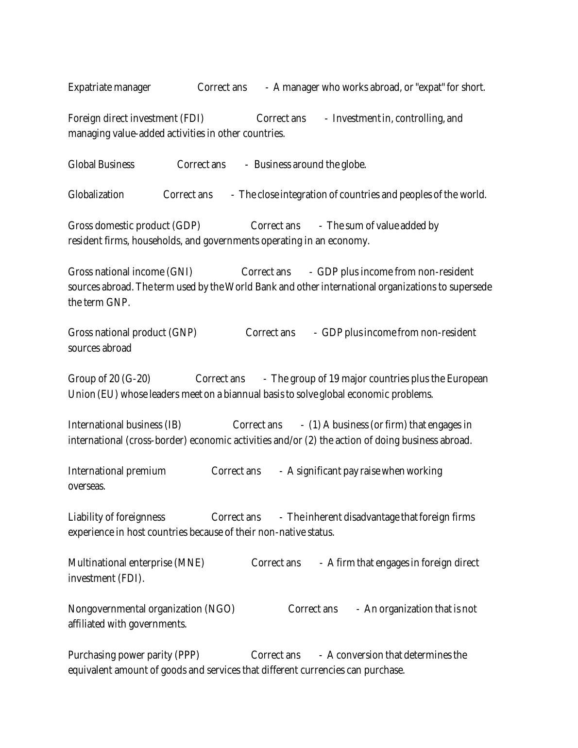 WGU C211 Test Bank: Global Economics by Carbaugh 18e IMG-1